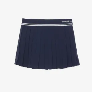 SPORTY & RICH | WMN'S ABIGAIL PLEATED SKIRT { NAVY/OFF WHITE