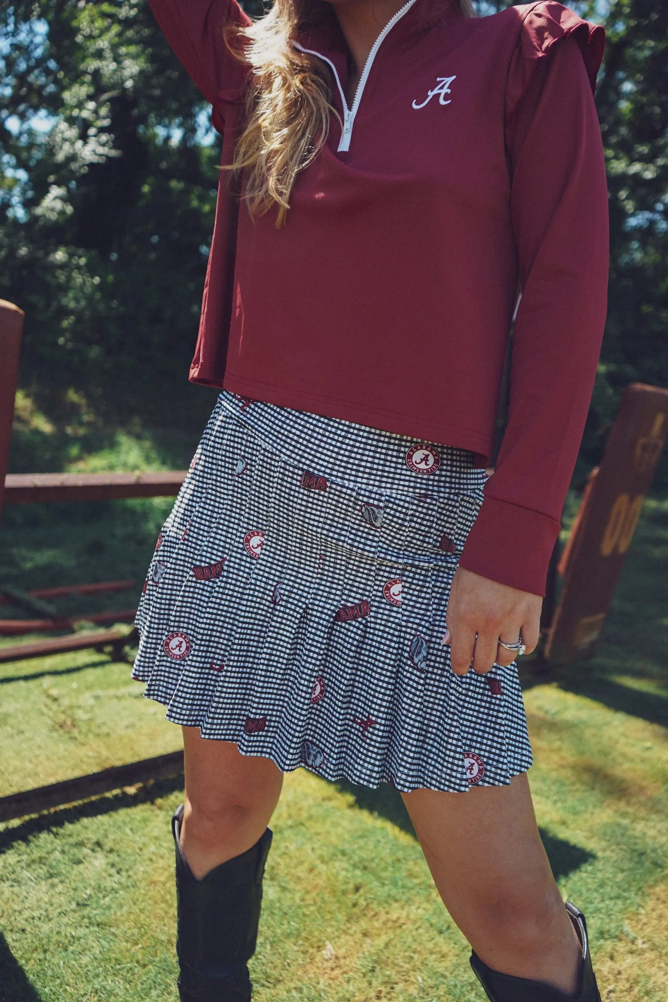 The Gwen Skort - Bama Gingham