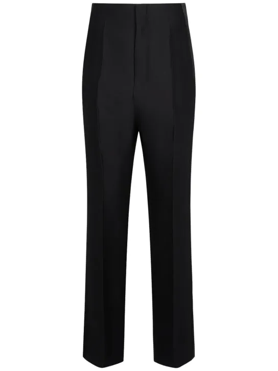 The Row   Hector wool &amp; silk straight pants 