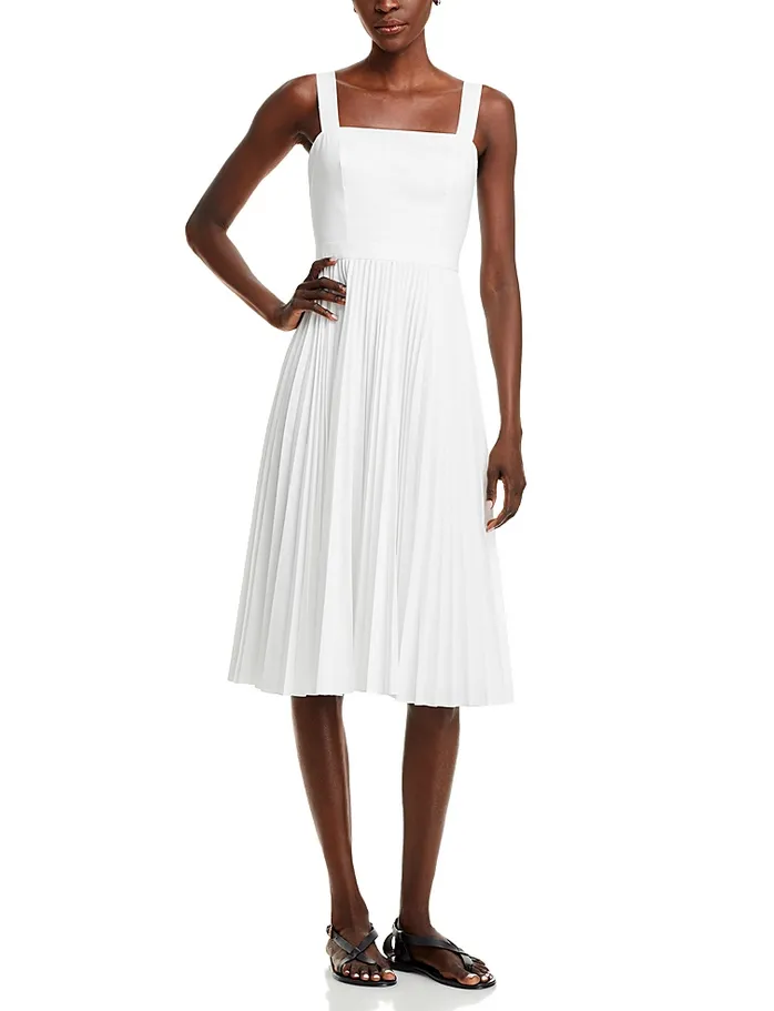 Theory Square Neck Midi Dress