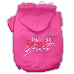 Tis The Season To Sparkle Rhinestone Dog Hoodie Bright Pink Xxl (18)