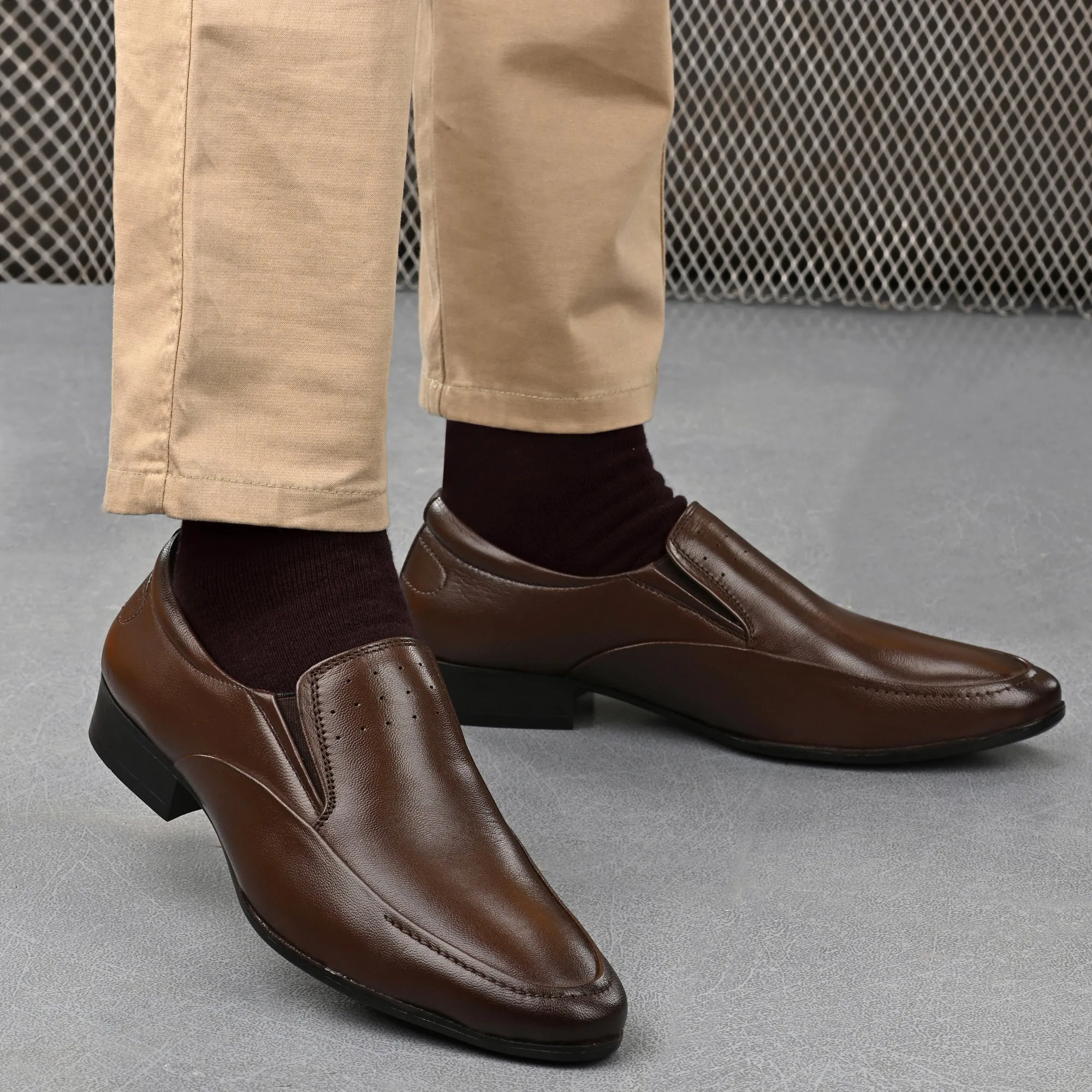 Vintage Full Grain Leather Slip Ons