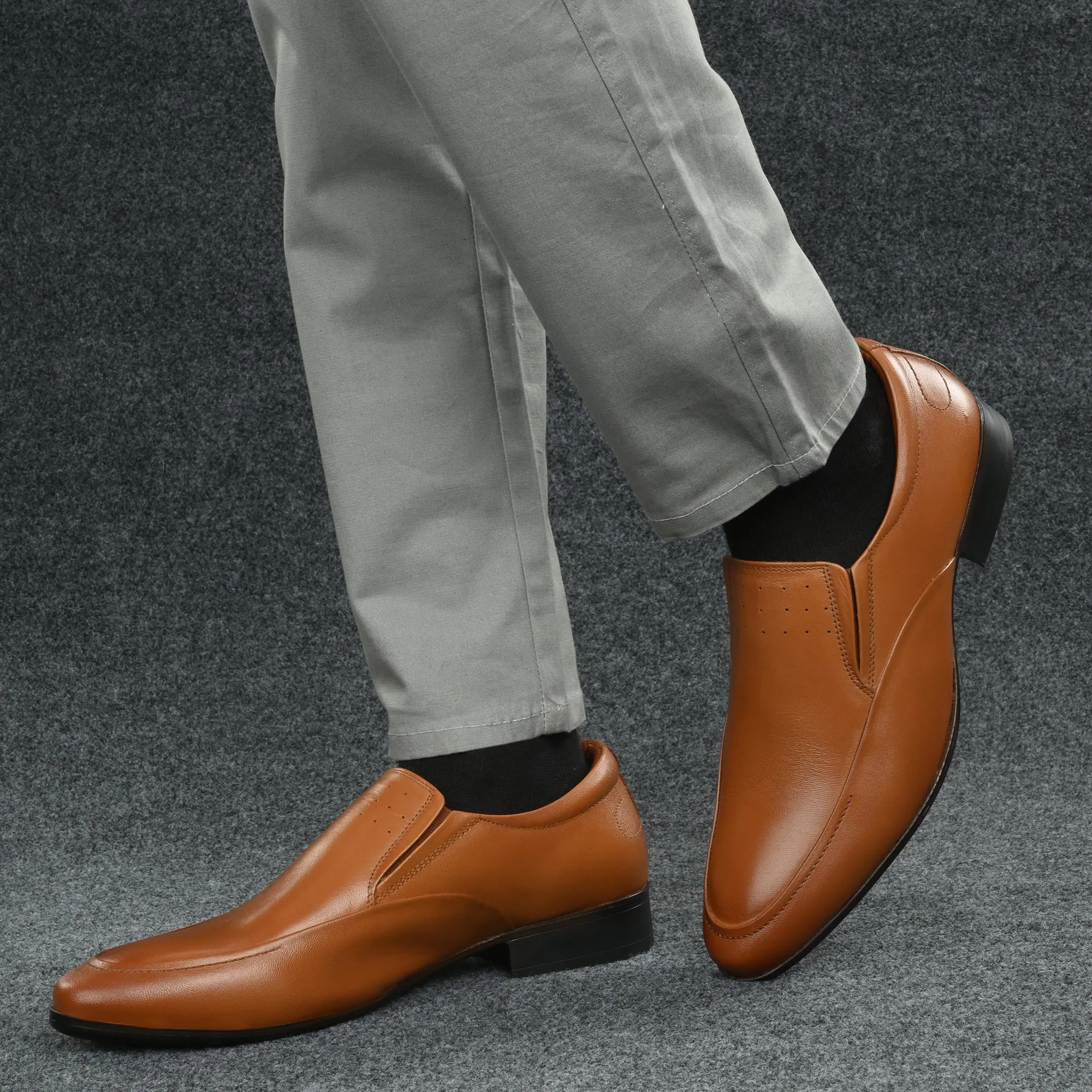 Vintage Full Grain Leather Slip Ons