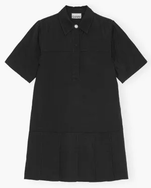 Viscose Twill Mini Dress BLACK