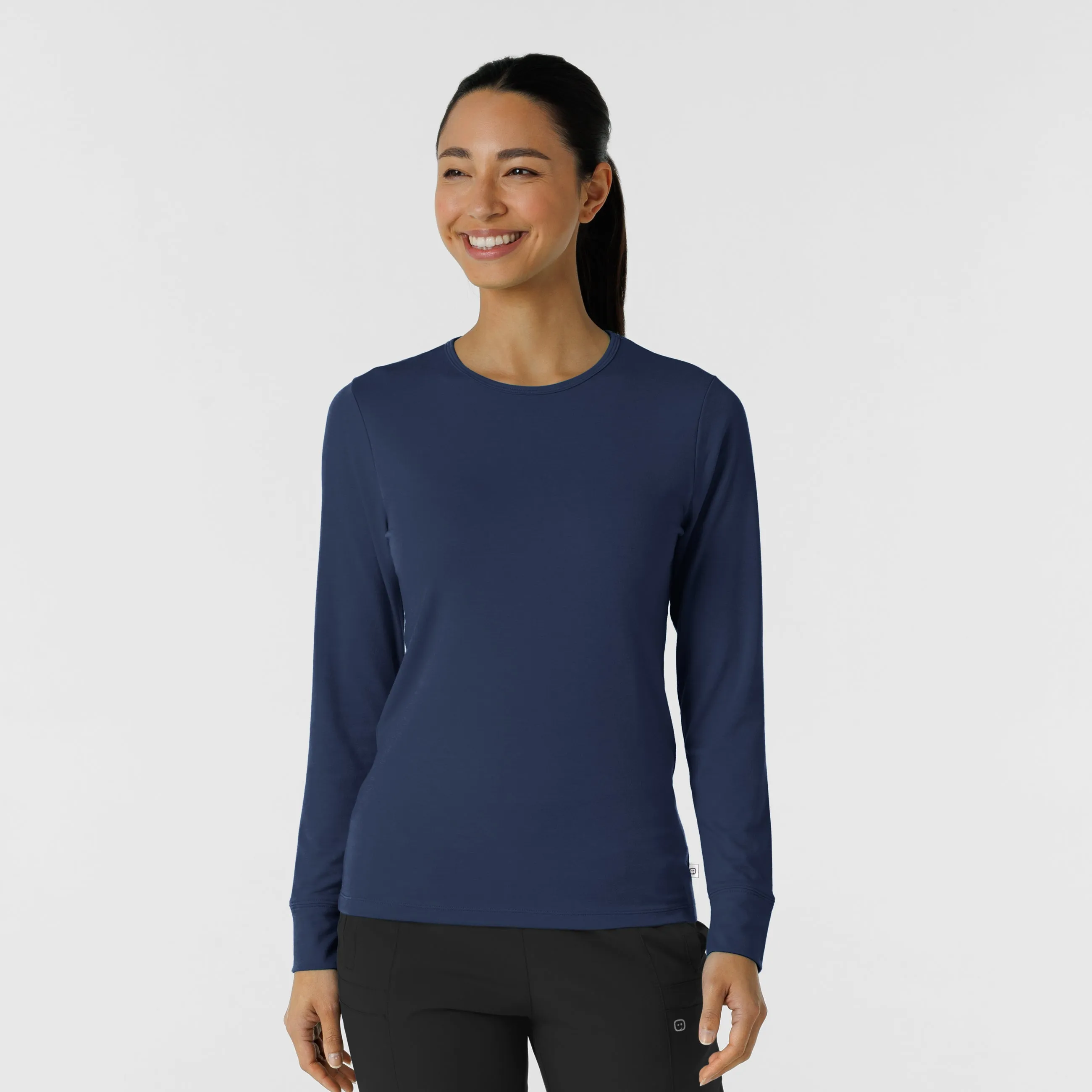 Women's Long Sleeve Navy Blue Layering Tee