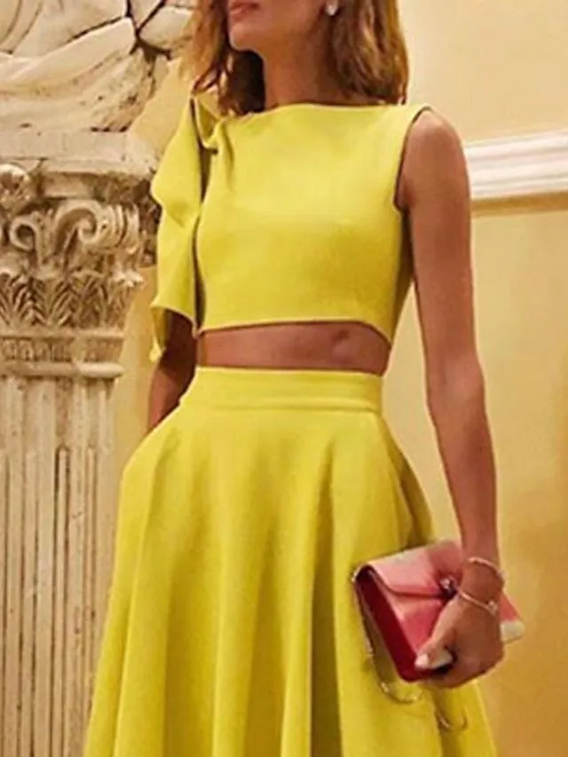 Women's Two Piece Swing Maxi Dress Set