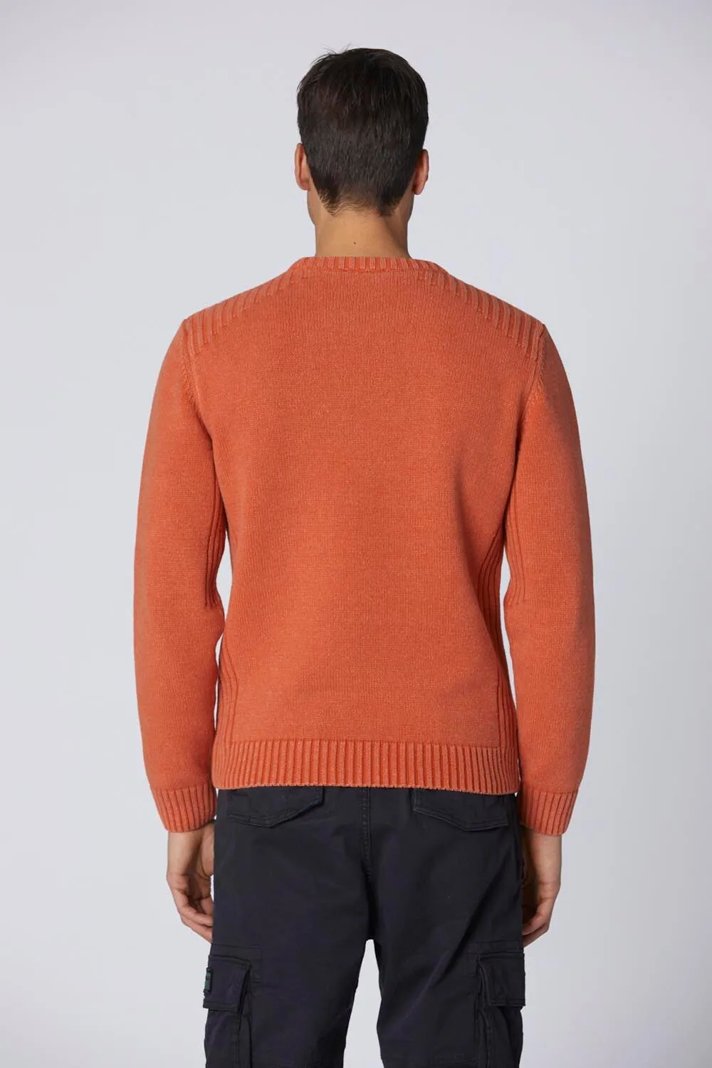 Wool and cotton crewneck sweater