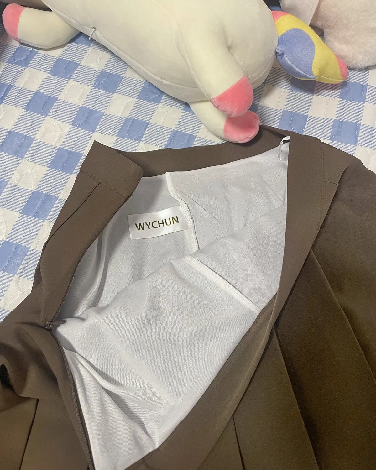 WYCHUN Girls Women High Waisted Pleated Skirt Plain Mini School Uniform Skirts with Lining Shorts