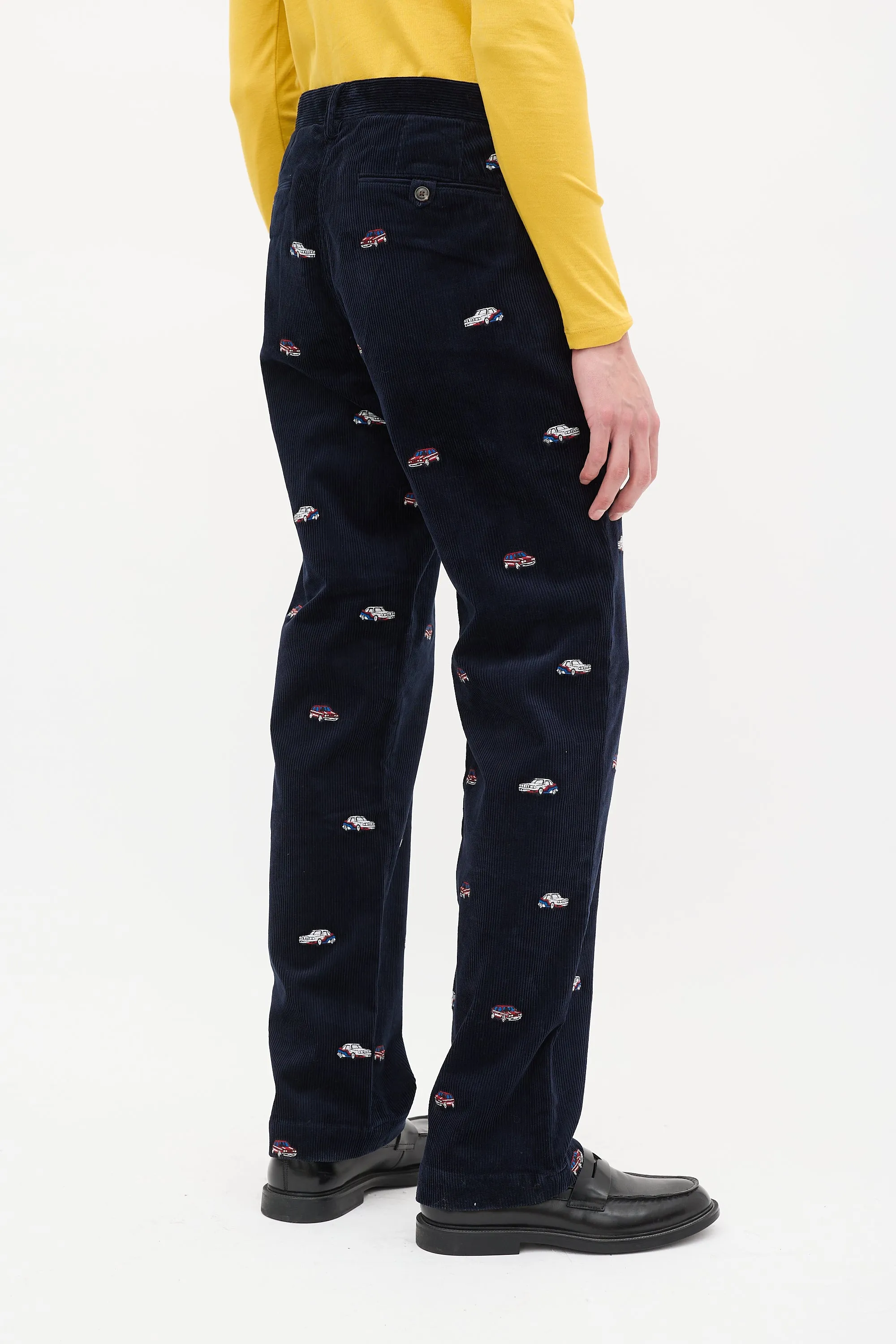 X Polo Navy Corduroy Embroidered Pant
